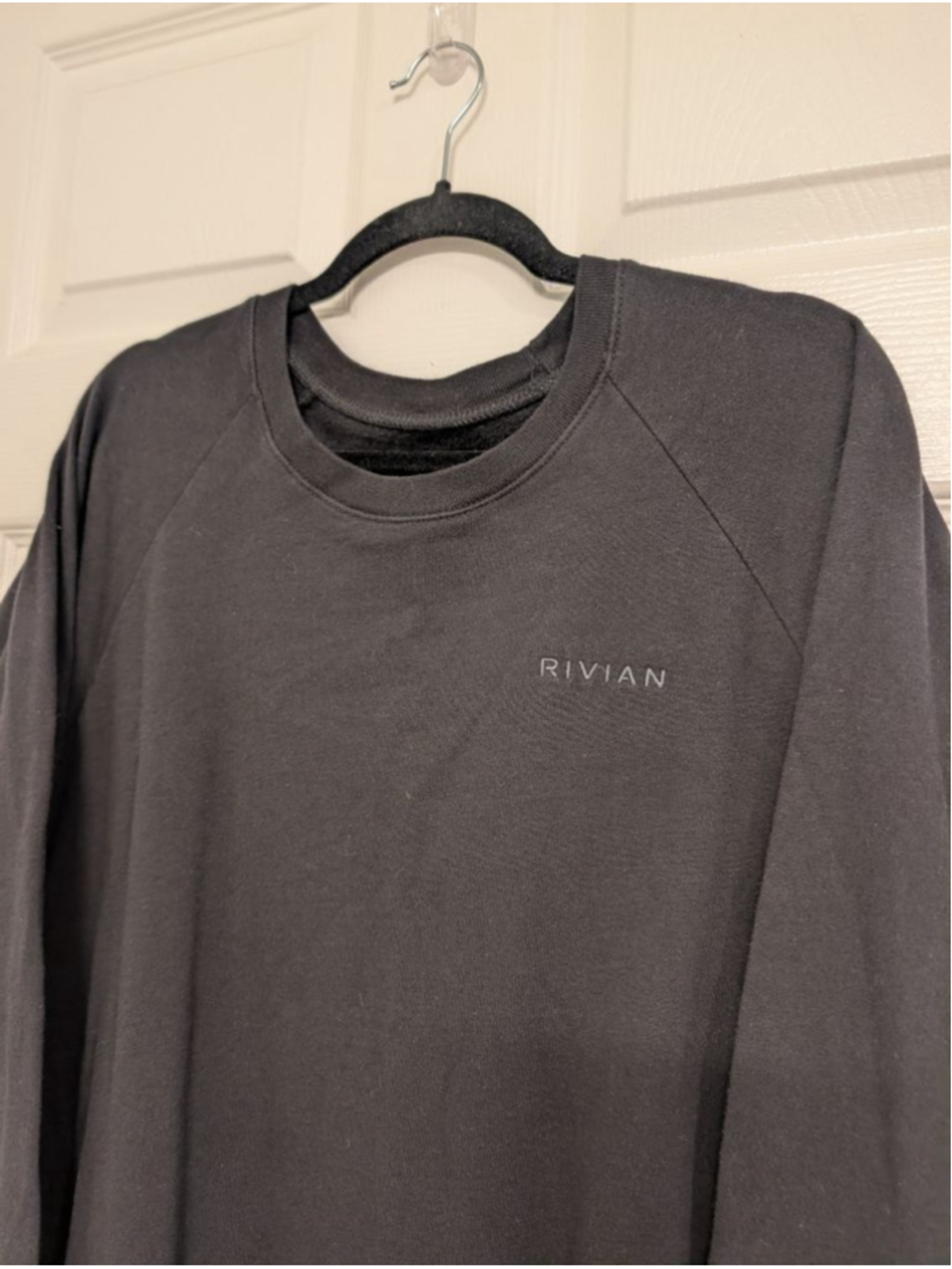 Rivian Black Crewneck Sweatshirt Sweater Adult Unisex XL Boxy